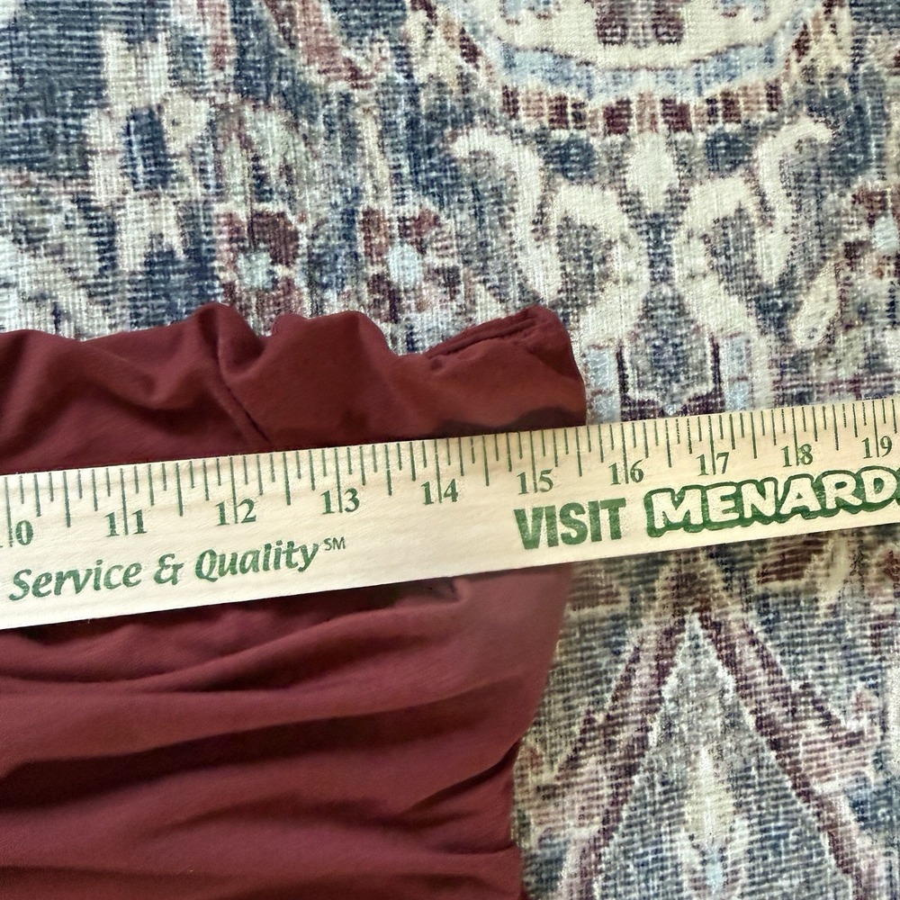 Free People Haley Strapless Maxi Dress M Rust Ruched Bodycon Slit Stretch Sexy - Picture 10 of 12